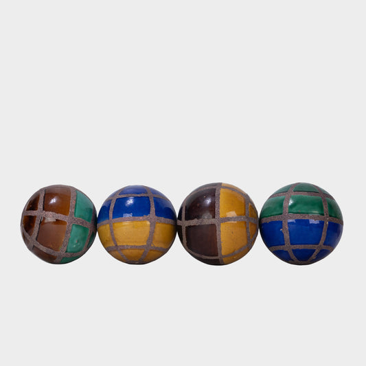 Vintage Ceramic Multi Colored Glazed Orbs