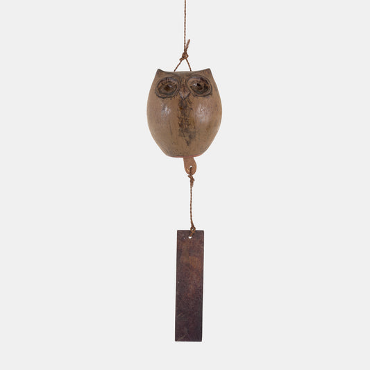 Vintage Ceramic Owl Wind Chime
