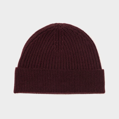 Himalayan Cashmere Fisherman Ribbed Beanie - Orchard Palette