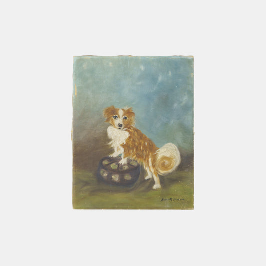 Antique Painting of Dog