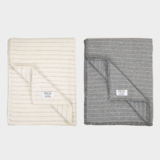 Soft Lambswool Throw - Pinstripe