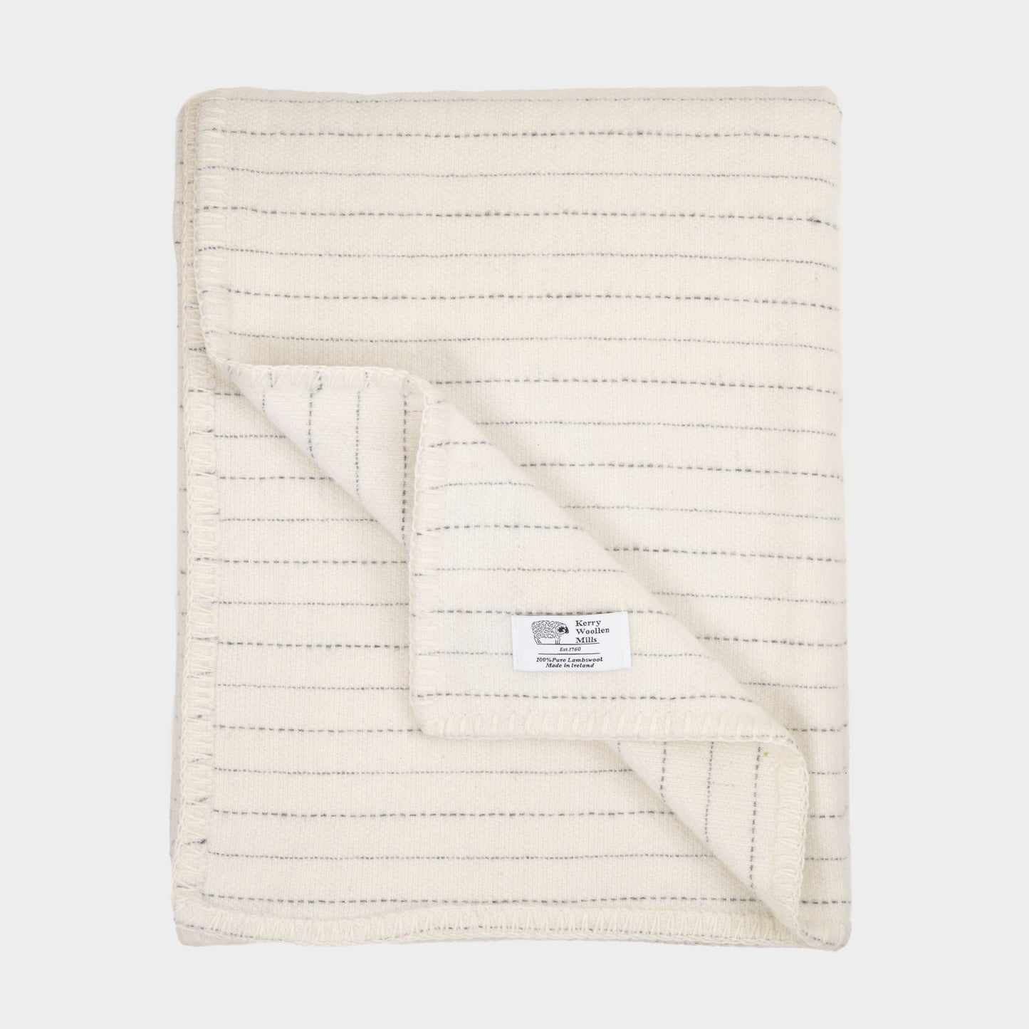 Soft Lambswool Throw - Pinstripe