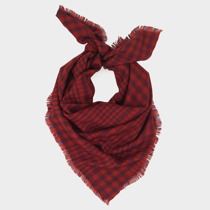 Himalayan Cashmere Hand Spun Kerchief Scarf in Plaid