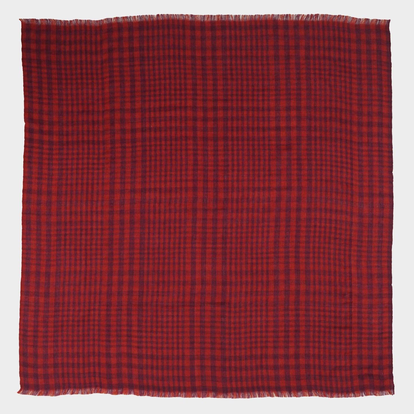 Himalayan Cashmere Hand Spun Kerchief Scarf in Plaid