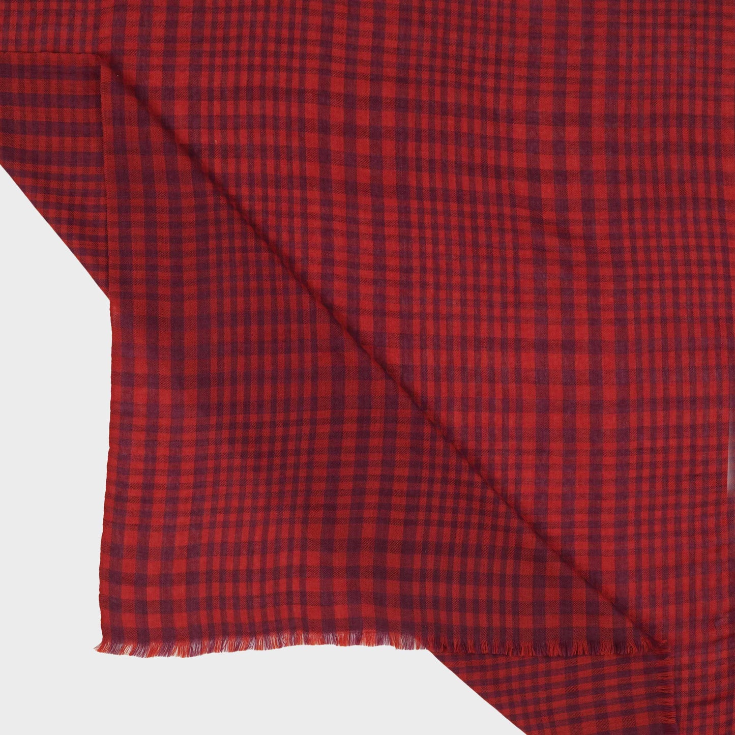 Himalayan Cashmere Hand Spun Kerchief Scarf in Plaid