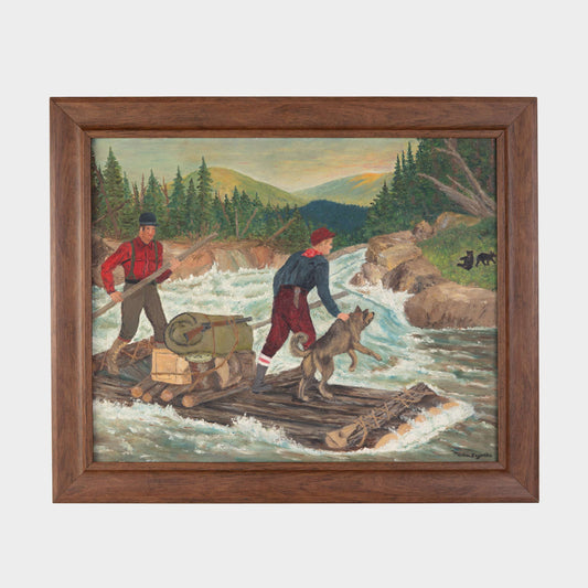 Vintage Painting of Rafters