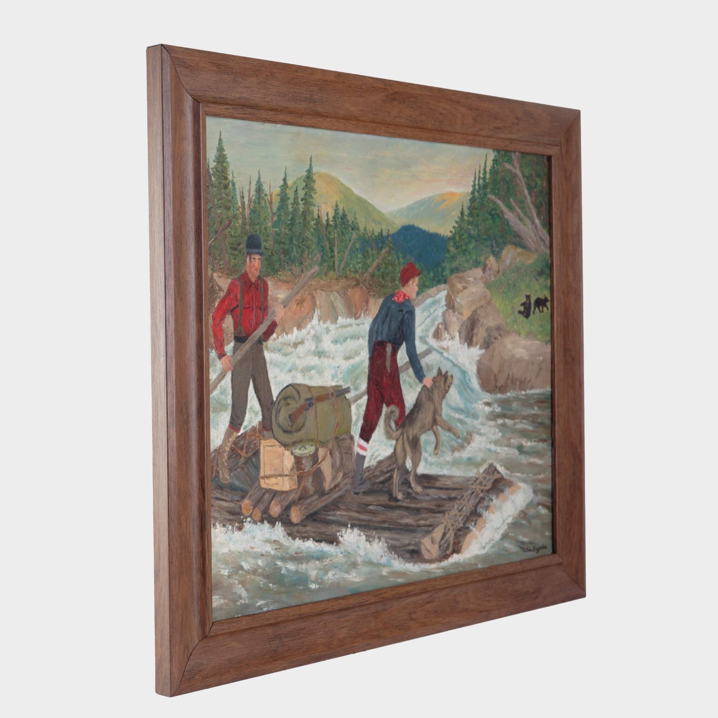 Vintage Painting of Rafters