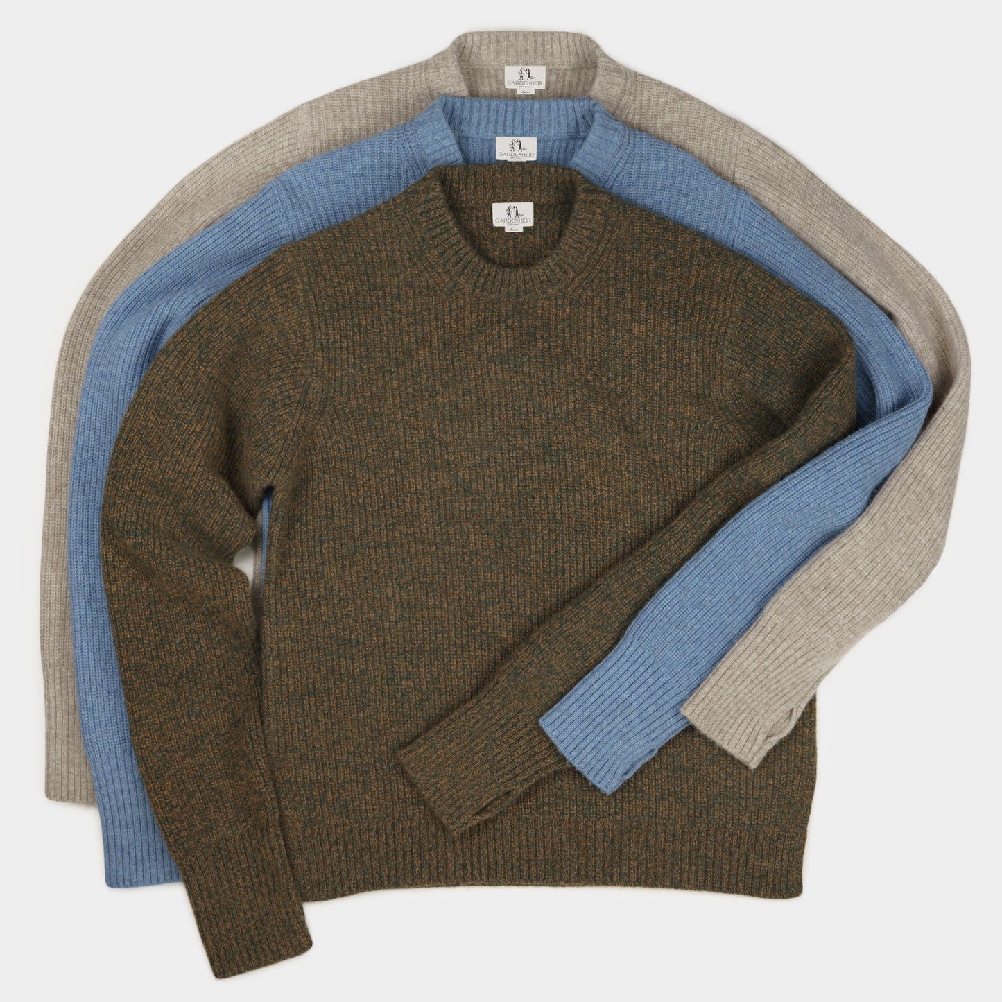 Merino Wool Ridge Knit Sweater with Thumb Holes