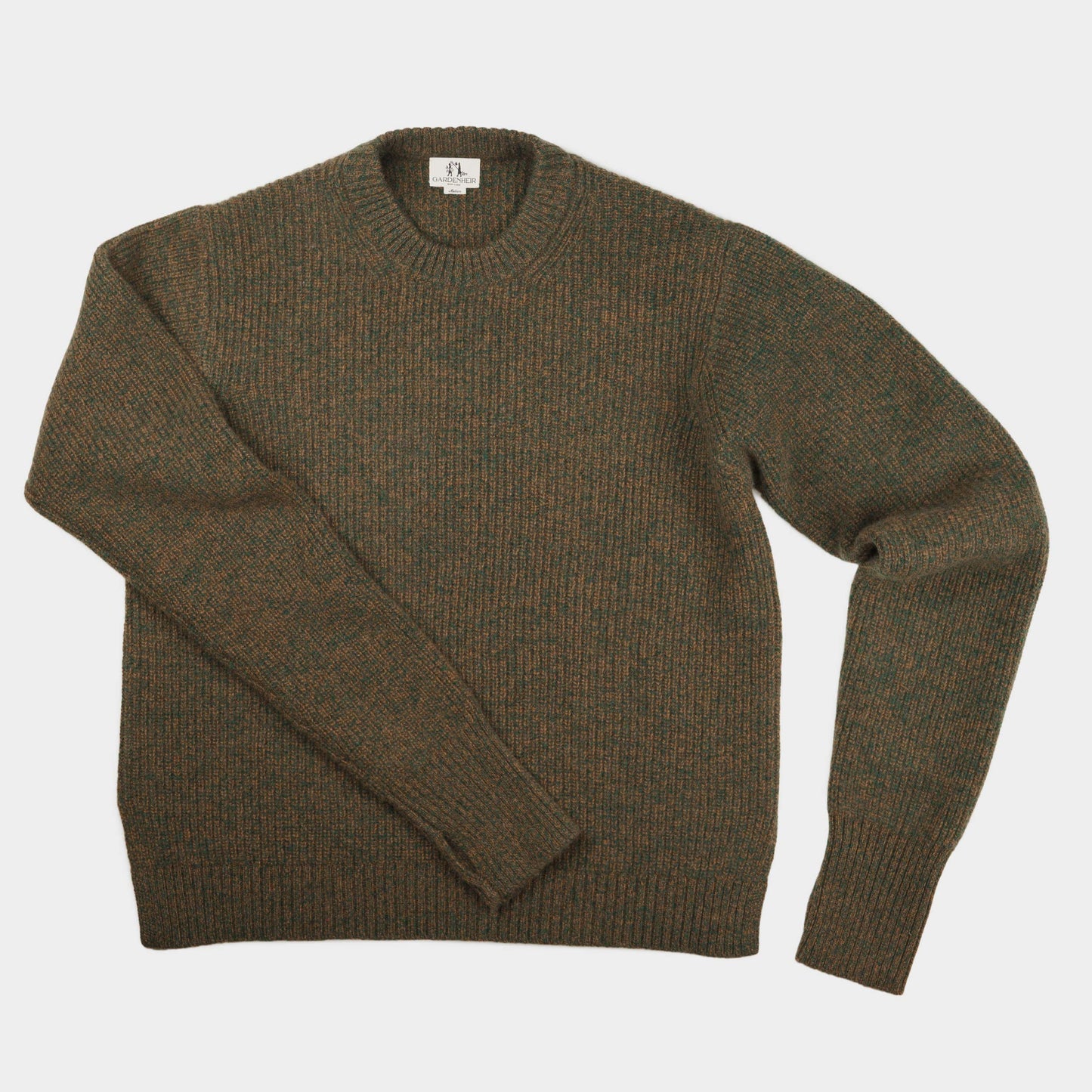 Merino Wool Ridge Knit Sweater with Thumb Holes