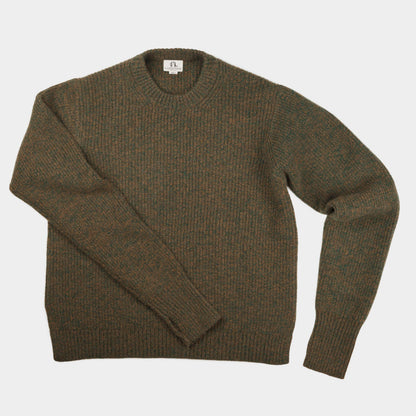 Merino Wool Ridge Knit Sweater with Thumb Holes