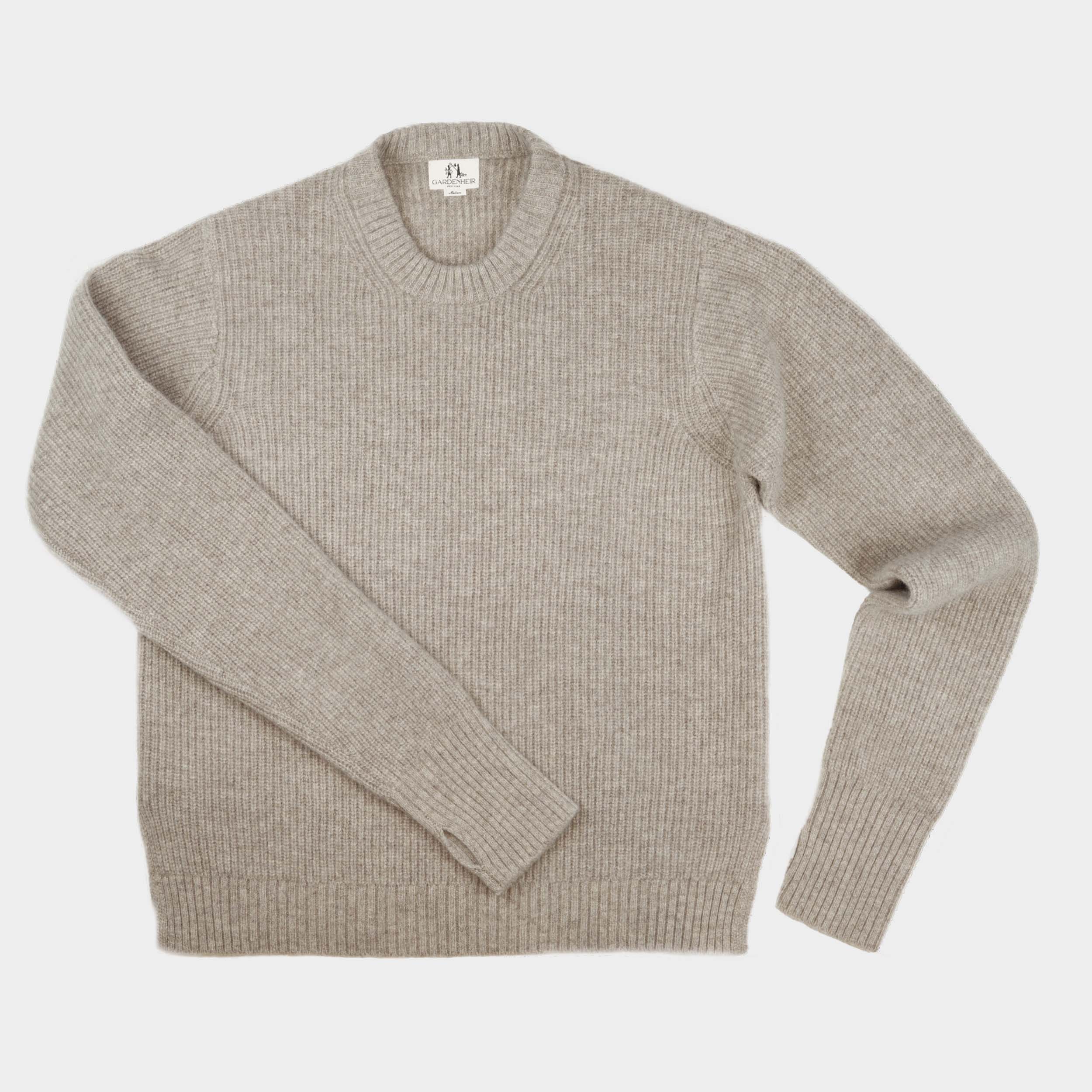 Merino Wool Ridge Knit Sweater with Thumb Holes – Gardenheir