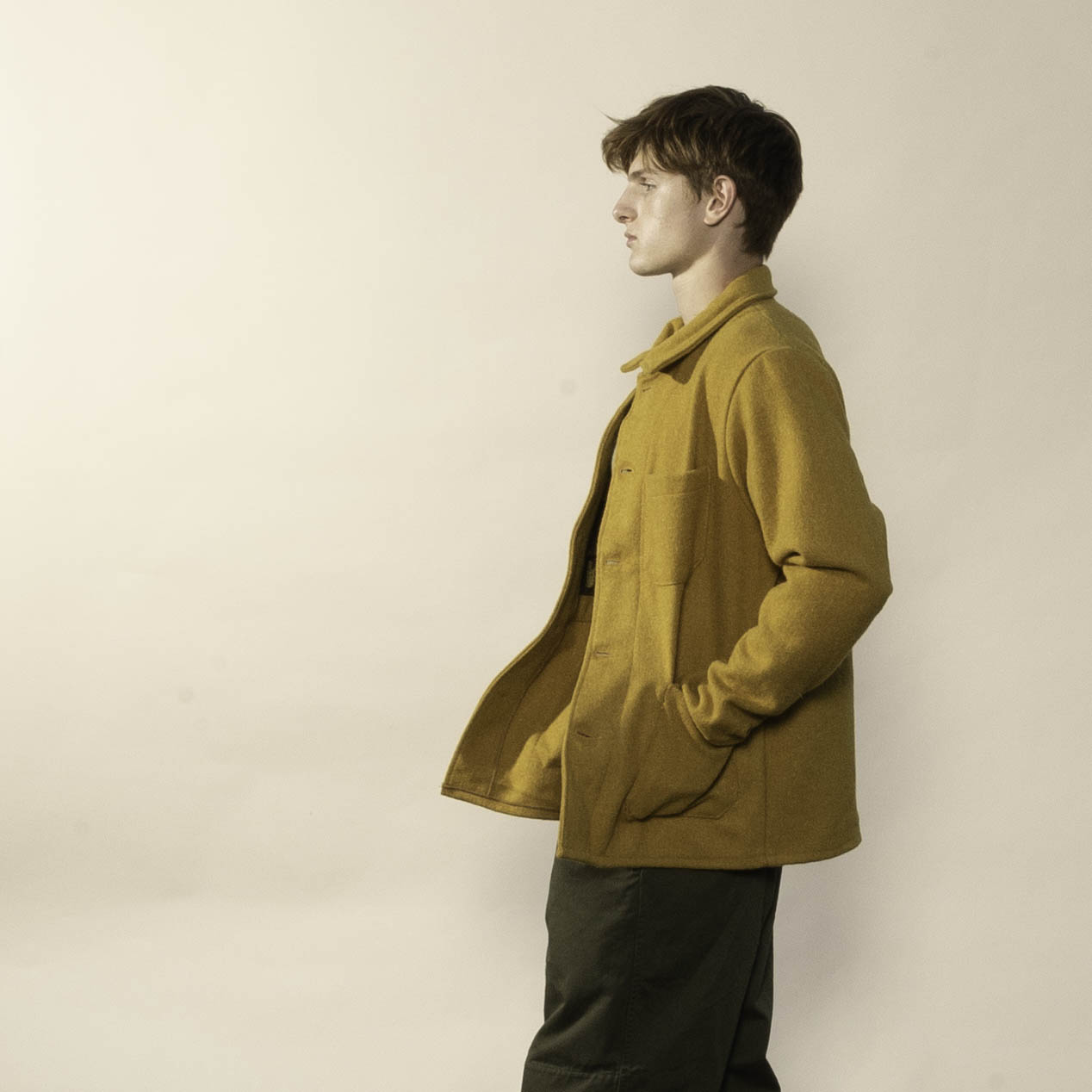 Le Laboureur French Wool Field Coat in Saffron