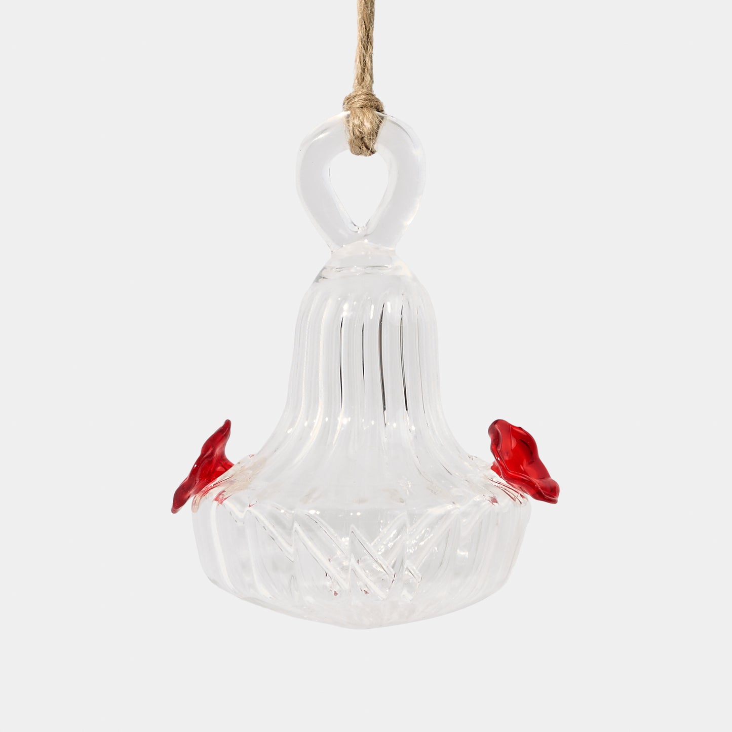 Blown Glass Top Feeding Hummingbird Feeder