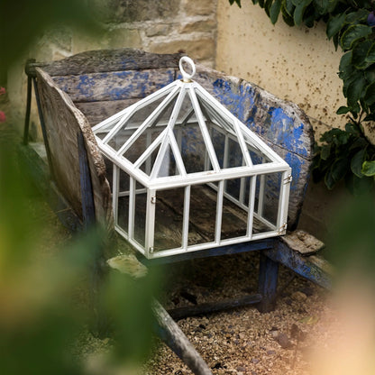 English Cast Iron Victorian Square Lantern cloche