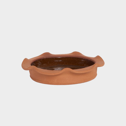 Terracotta Frilly Saucer