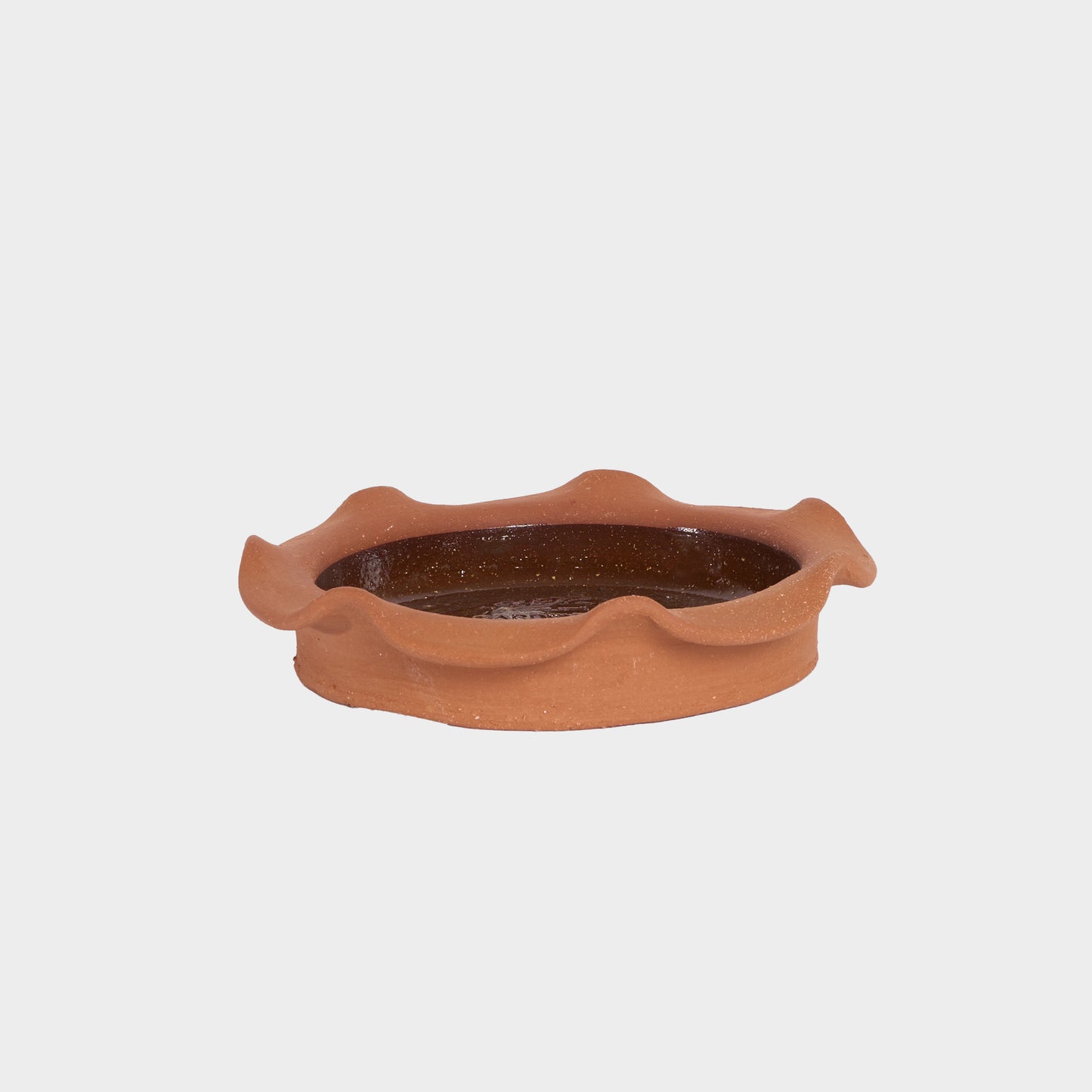 Terracotta Frilly Saucer