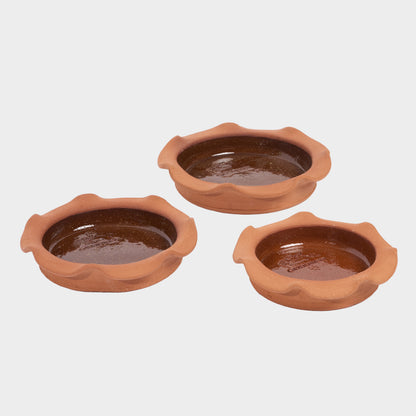 Terracotta Frilly Saucer