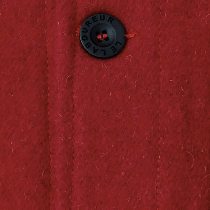 Le Laboureur French Wool Field Coat in Red