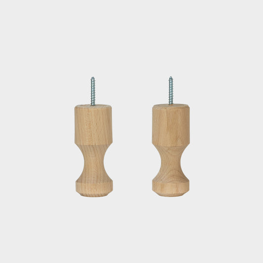 Pair of Beech Wood Shaker Pegs