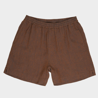 Washed Linen Relaxed Short in Bronze