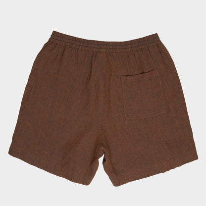 Washed Linen Relaxed Short in Bronze
