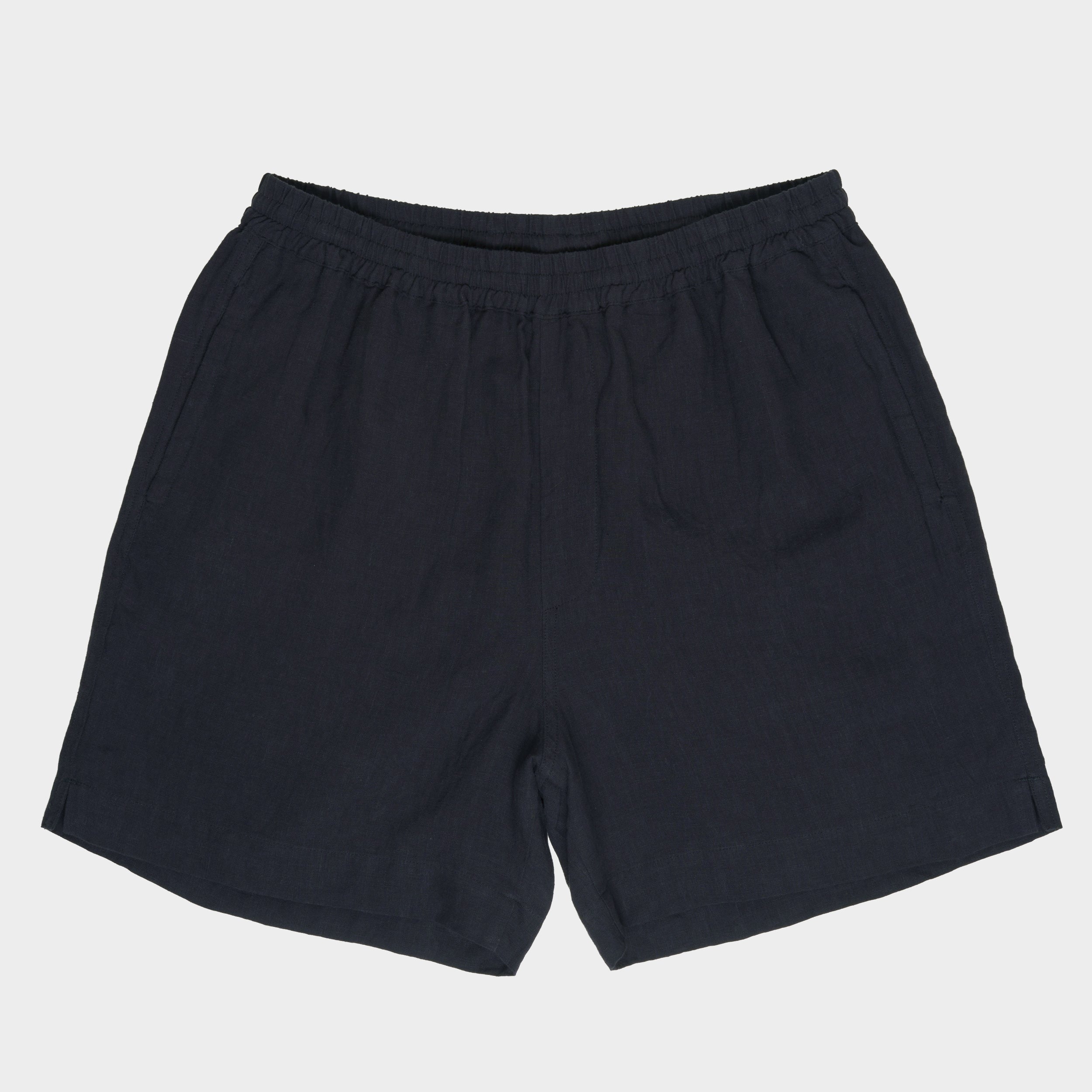 Washed Linen Relaxed Short in Ink