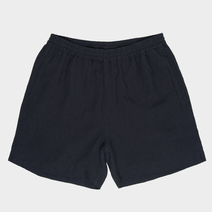 Washed Linen Relaxed Short in Ink