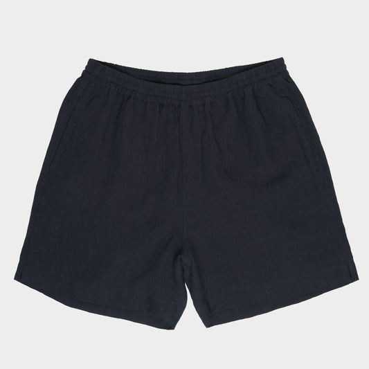 Washed Linen Relaxed Short in Ink