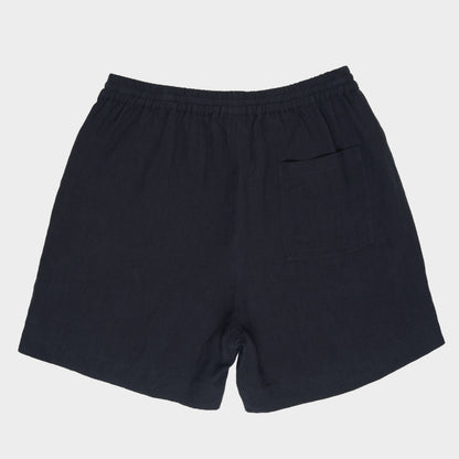 Washed Linen Relaxed Short in Ink