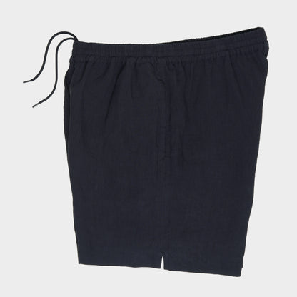 Washed Linen Relaxed Short in Ink