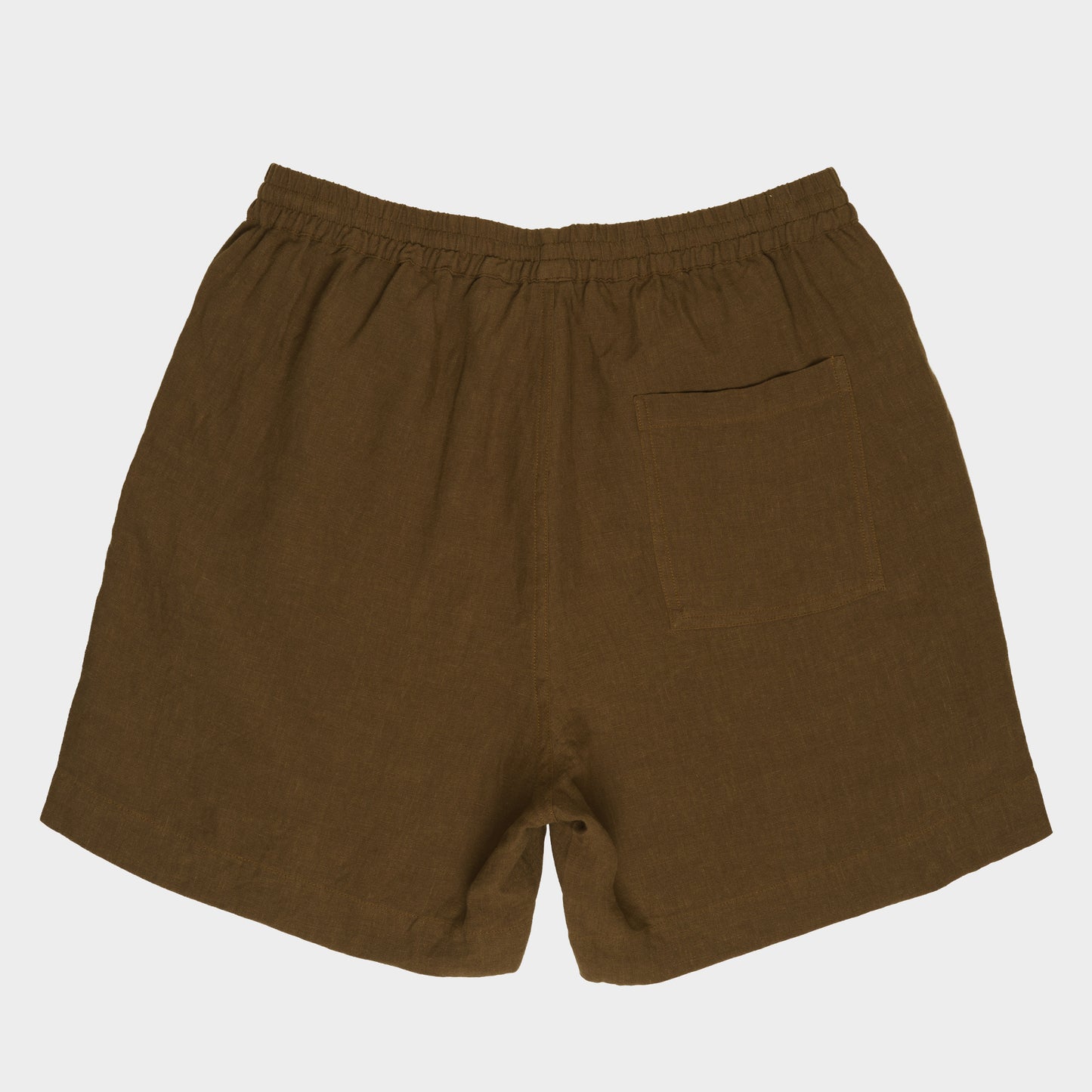 Washed Linen Relaxed Short in Olive
