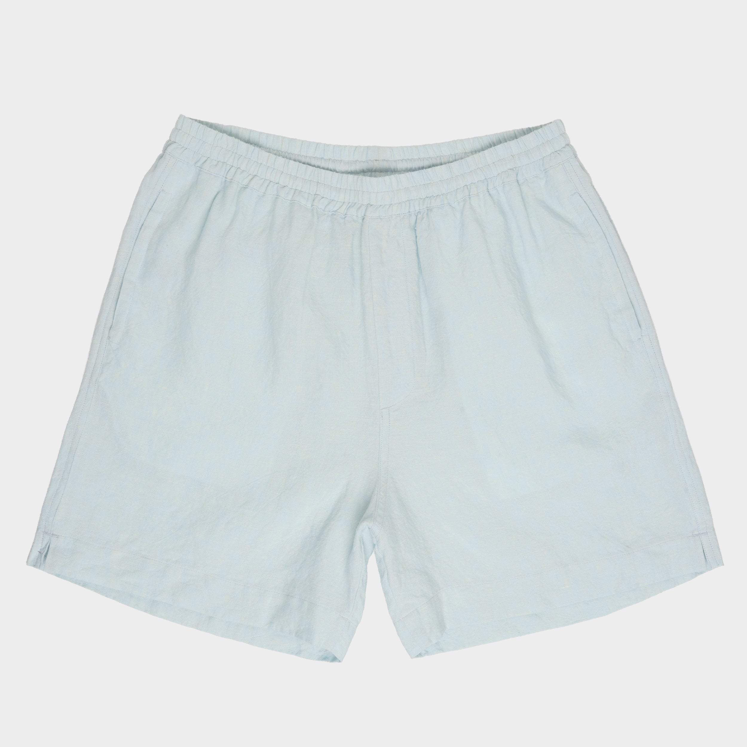 Washed Linen Relaxed Short in Sky Blue