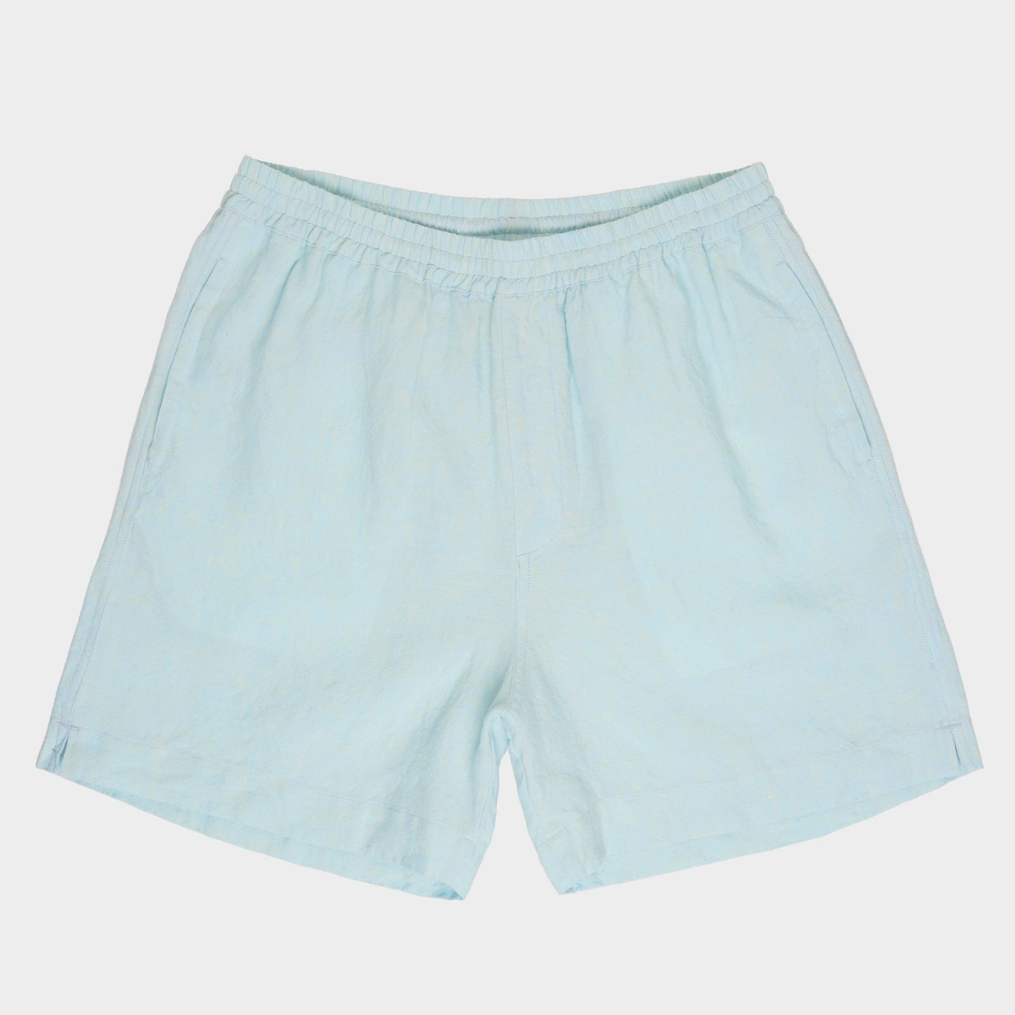 Washed Linen Relaxed Short in Sky Blue