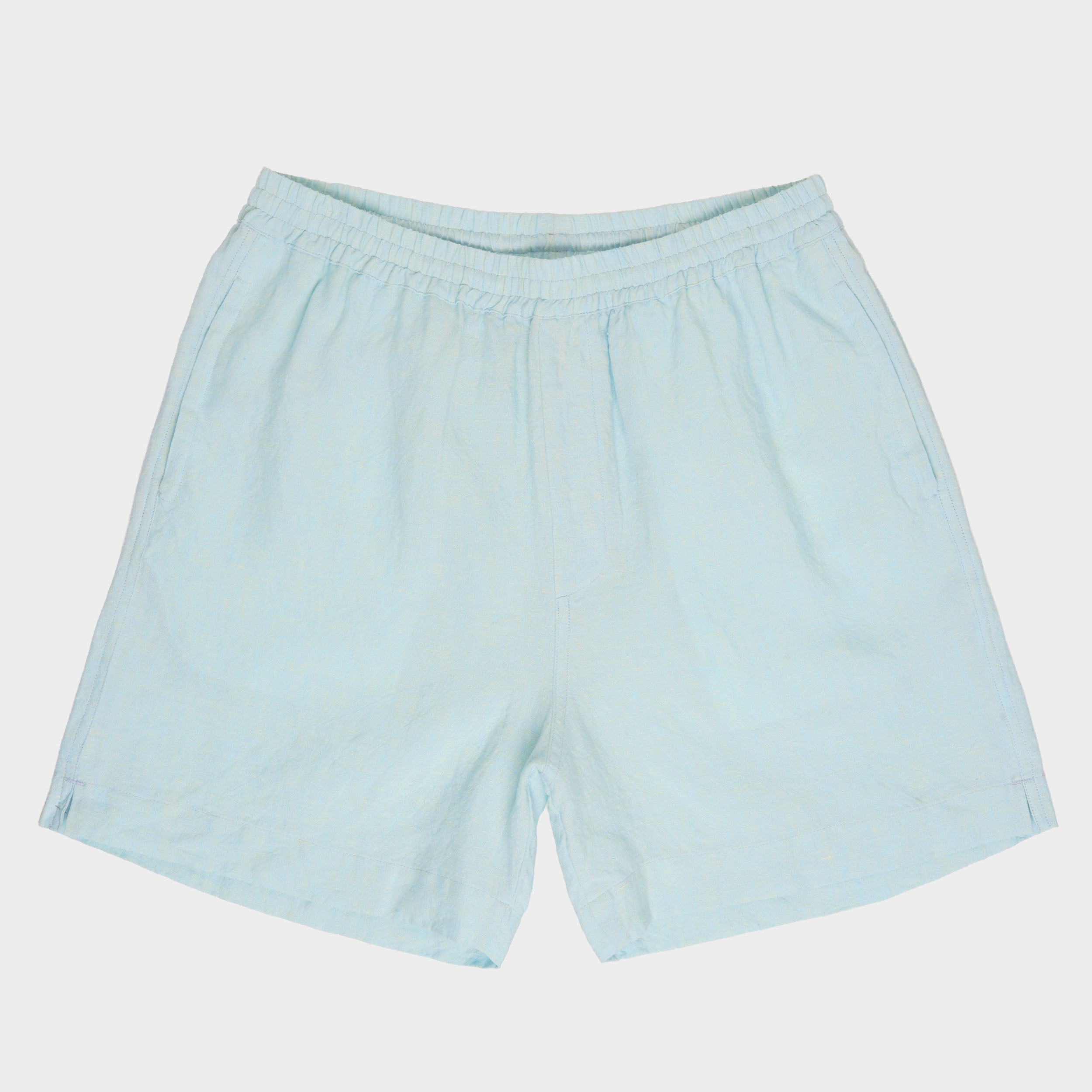 Washed Linen Relaxed Short in Sky Blue