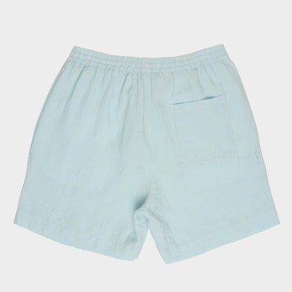 Washed Linen Relaxed Short in Sky Blue