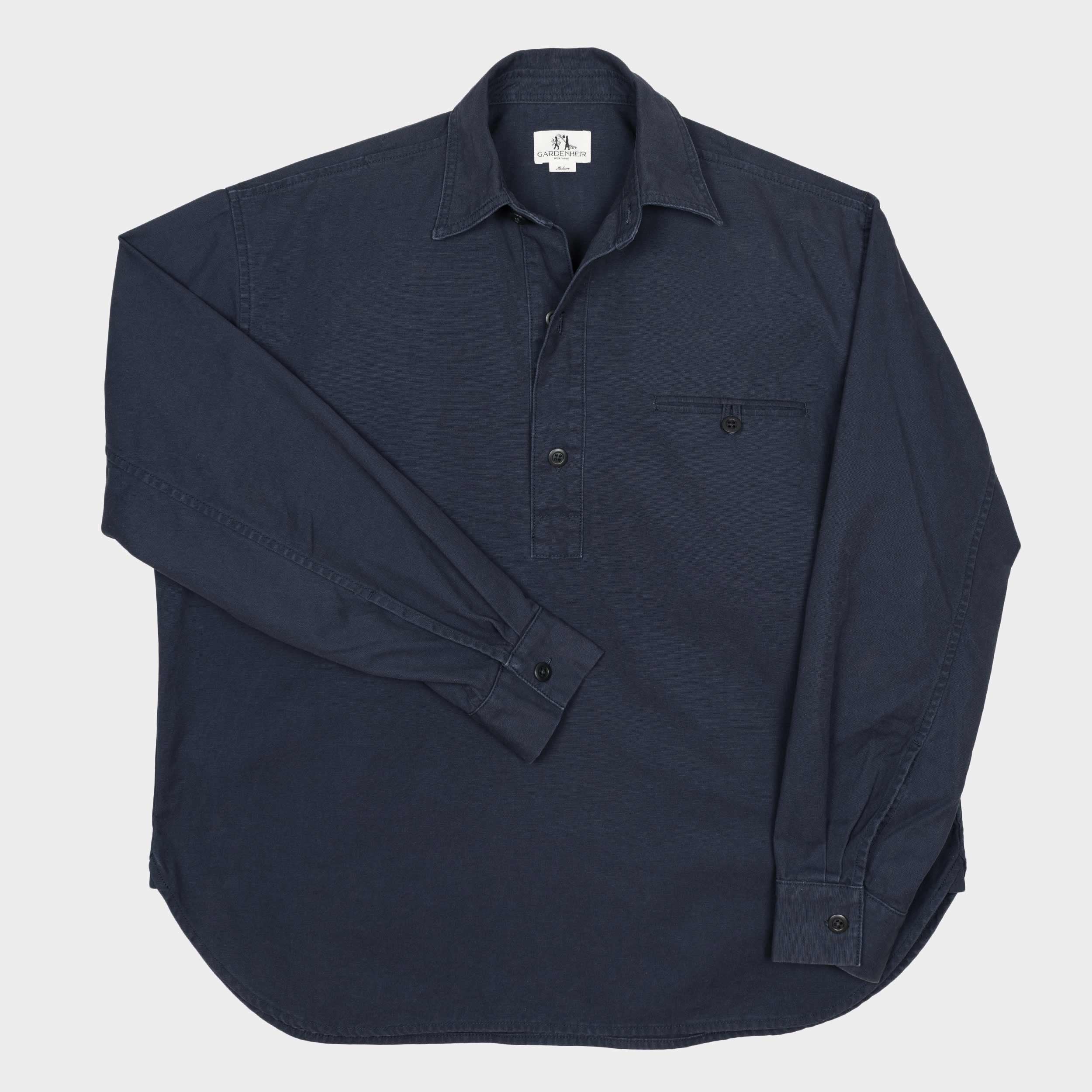 Washed Cotton Gardening Smock No. 2 in Navy