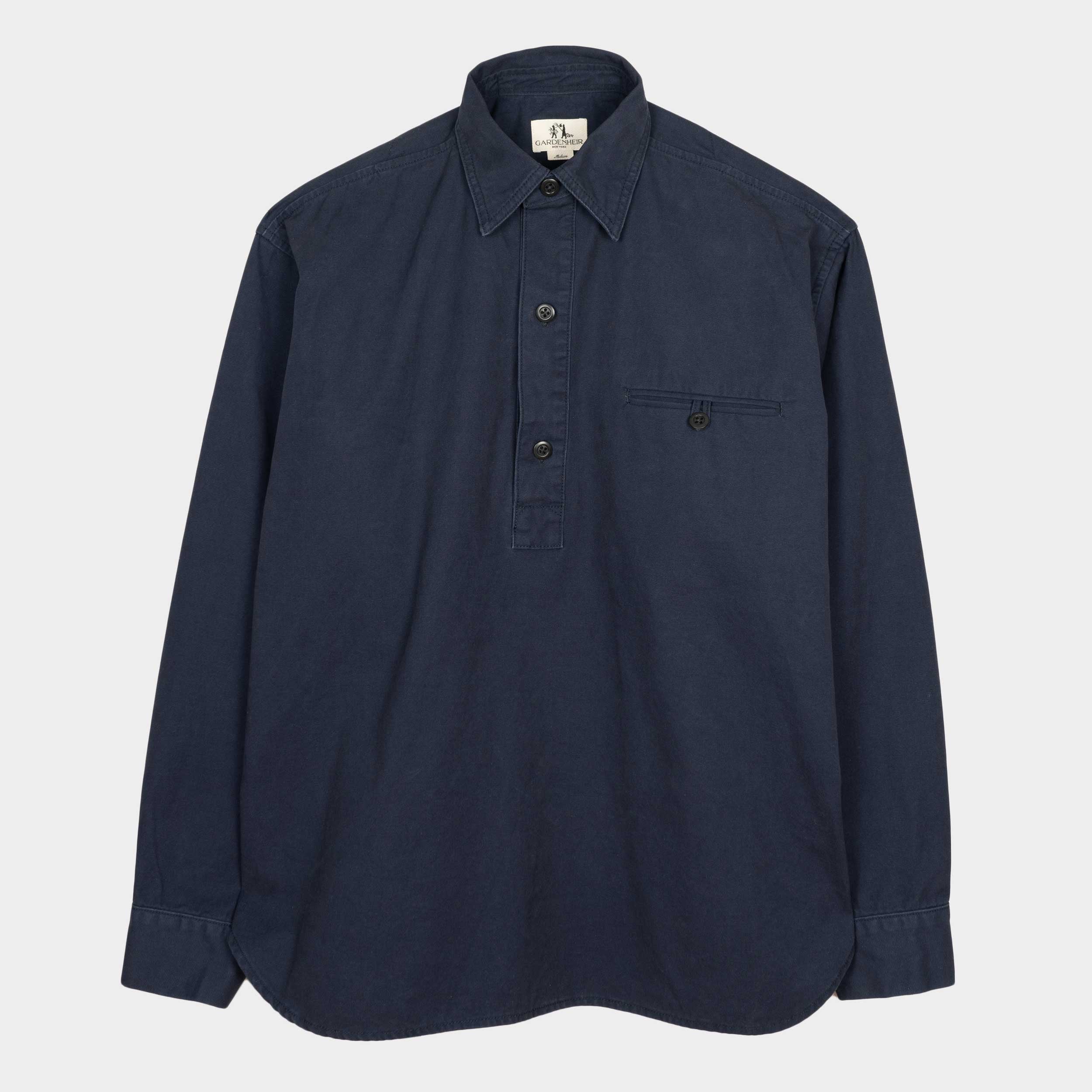 Washed Cotton Gardening Smock No. 2 in Navy