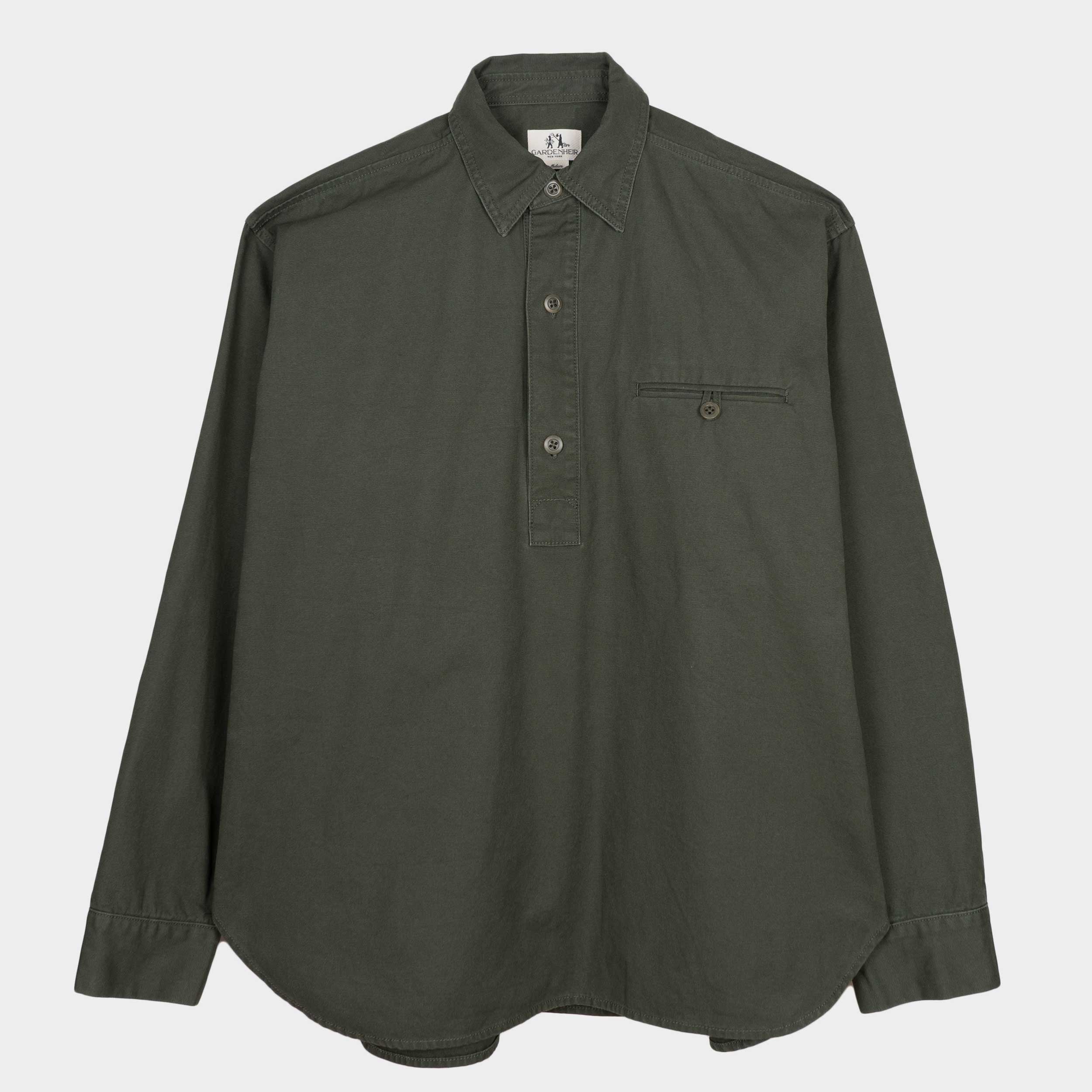 Washed Cotton Gardening Smock No. 2 in Olive