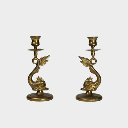 Vintage Solid Brass Candlesticks