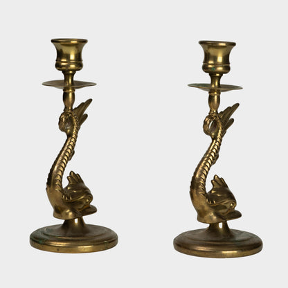 Vintage Solid Brass Candlesticks