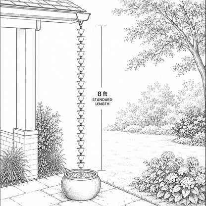 Square Copper Rain Chain