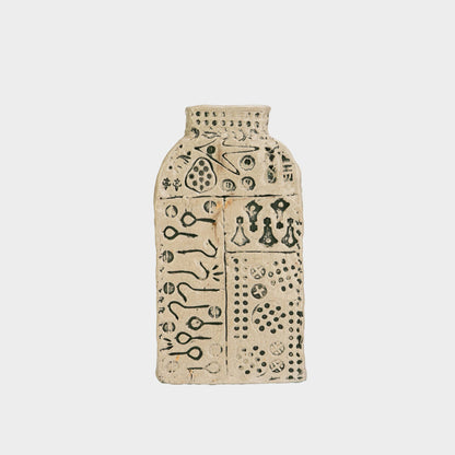 Vintage Found Object Stamped Vase, 1972