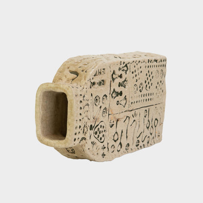 Vintage Found Object Stamped Vase, 1972