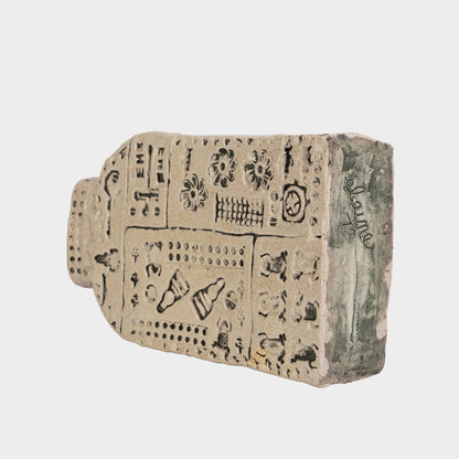 Vintage Found Object Stamped Vase, 1972