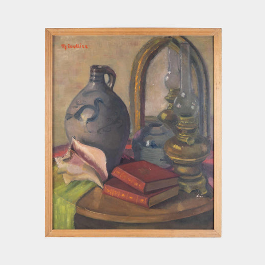Vintage Still Life with Books, France