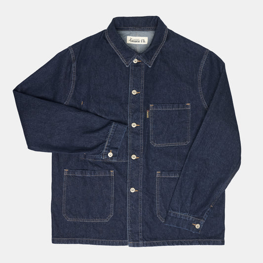 Le Laboureur x Gardenheir Stonewashed Work Jacket in Dark Denim