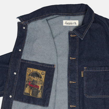 Le Laboureur x Gardenheir Stonewashed Work Jacket in Dark Denim