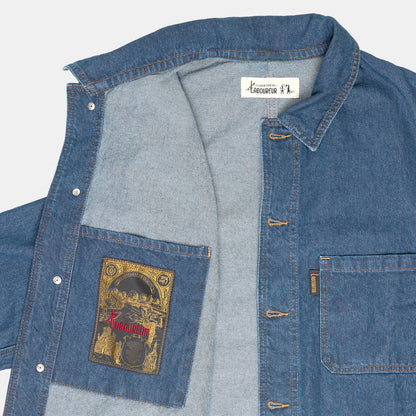 Le Laboureur x Gardenheir Stonewashed Work Jacket in Light Denim