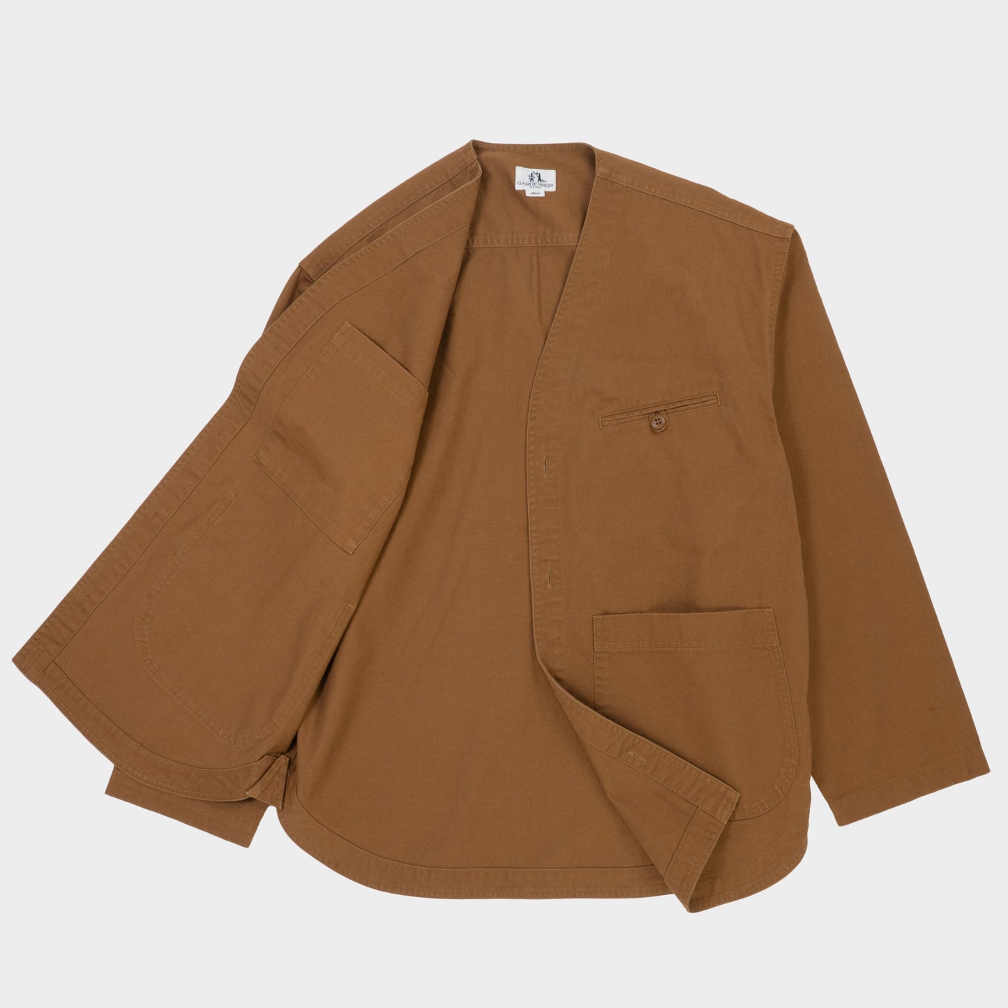 Washed Cotton Twill Easy Gardening Jacket in British Tan