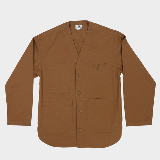 Washed Cotton Twill Easy Gardening Jacket in British Tan